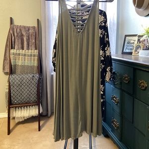 Green tank dress